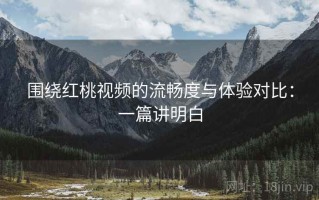 围绕红桃视频的流畅度与体验对比：一篇讲明白