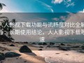 人人影视下载功能与流畅度对比全解析：长期使用结论，人人影视下载限速