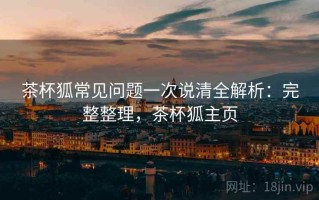 茶杯狐常见问题一次说清全解析：完整整理，茶杯狐主页