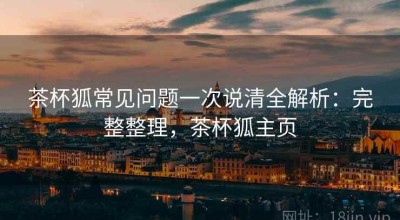 茶杯狐常见问题一次说清全解析：完整整理，茶杯狐主页
