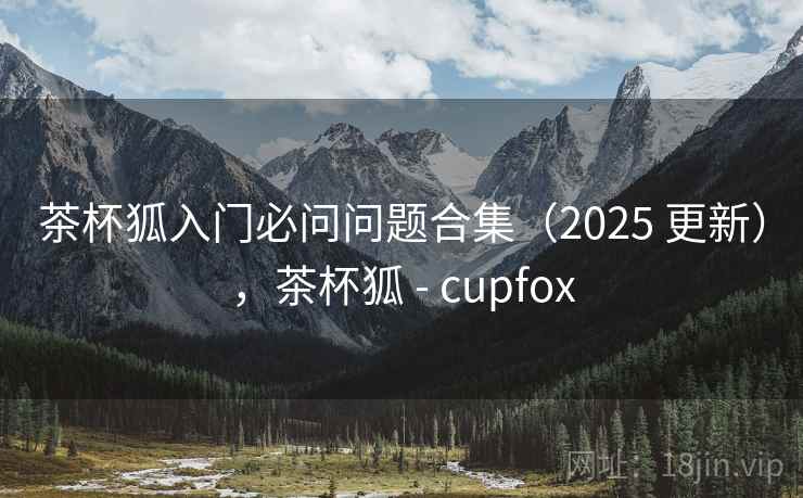 茶杯狐入门必问问题合集（2025 更新），茶杯狐 - cupfox